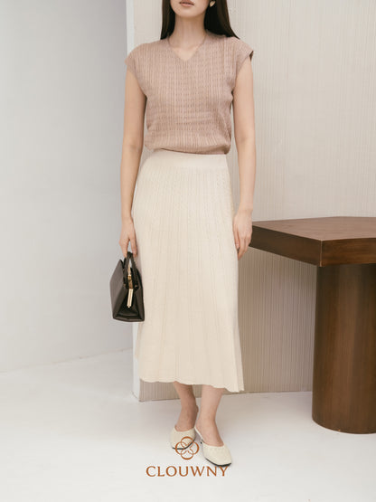 Chesma Knit Skirt - Cream