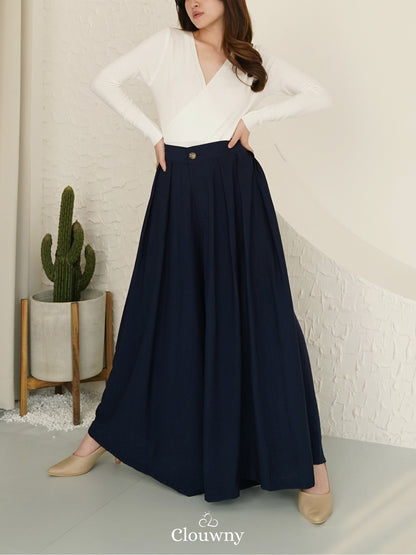 Yuni Cullotes Pants - Navy