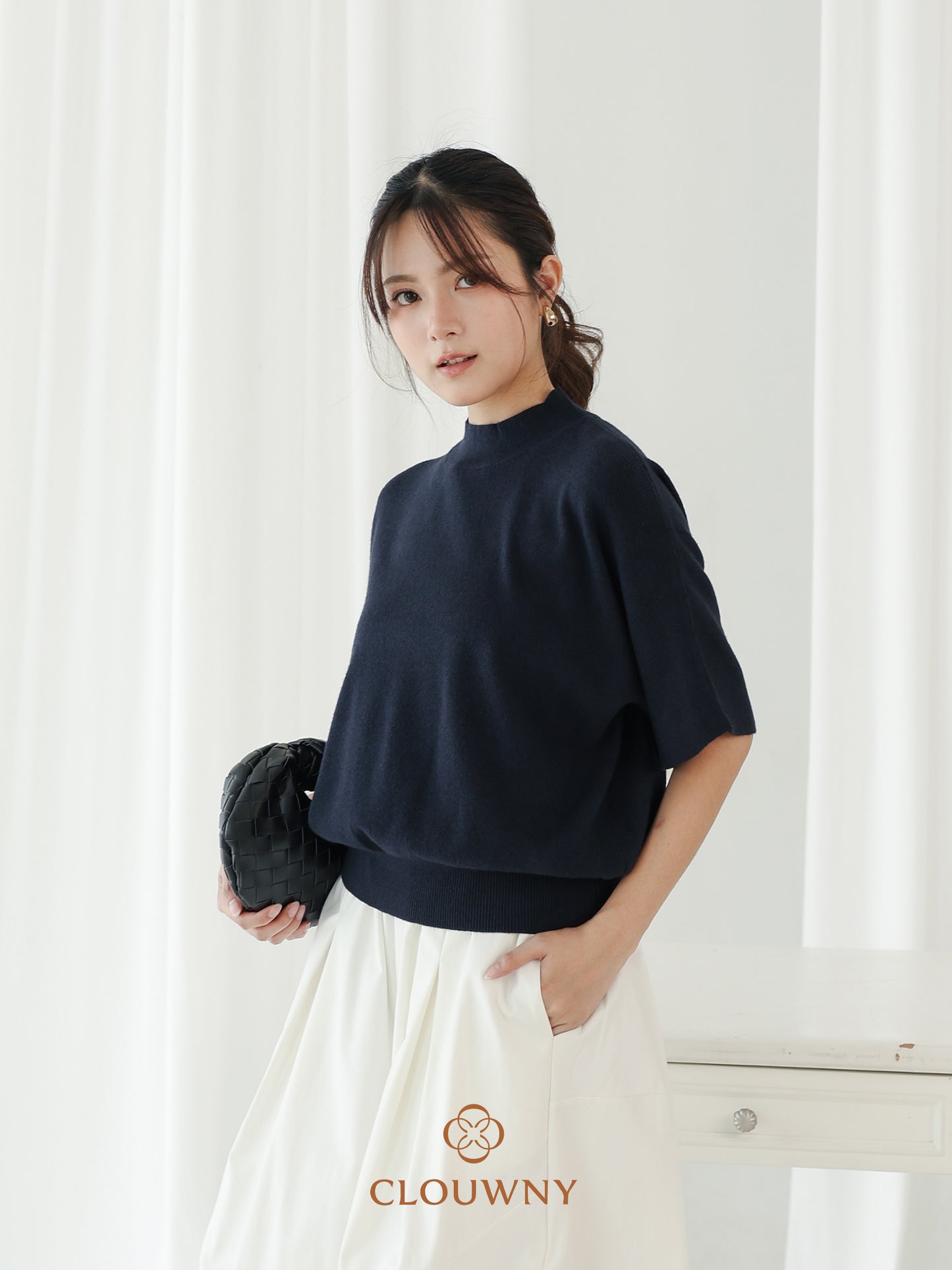 Castle Knit Top - Navy