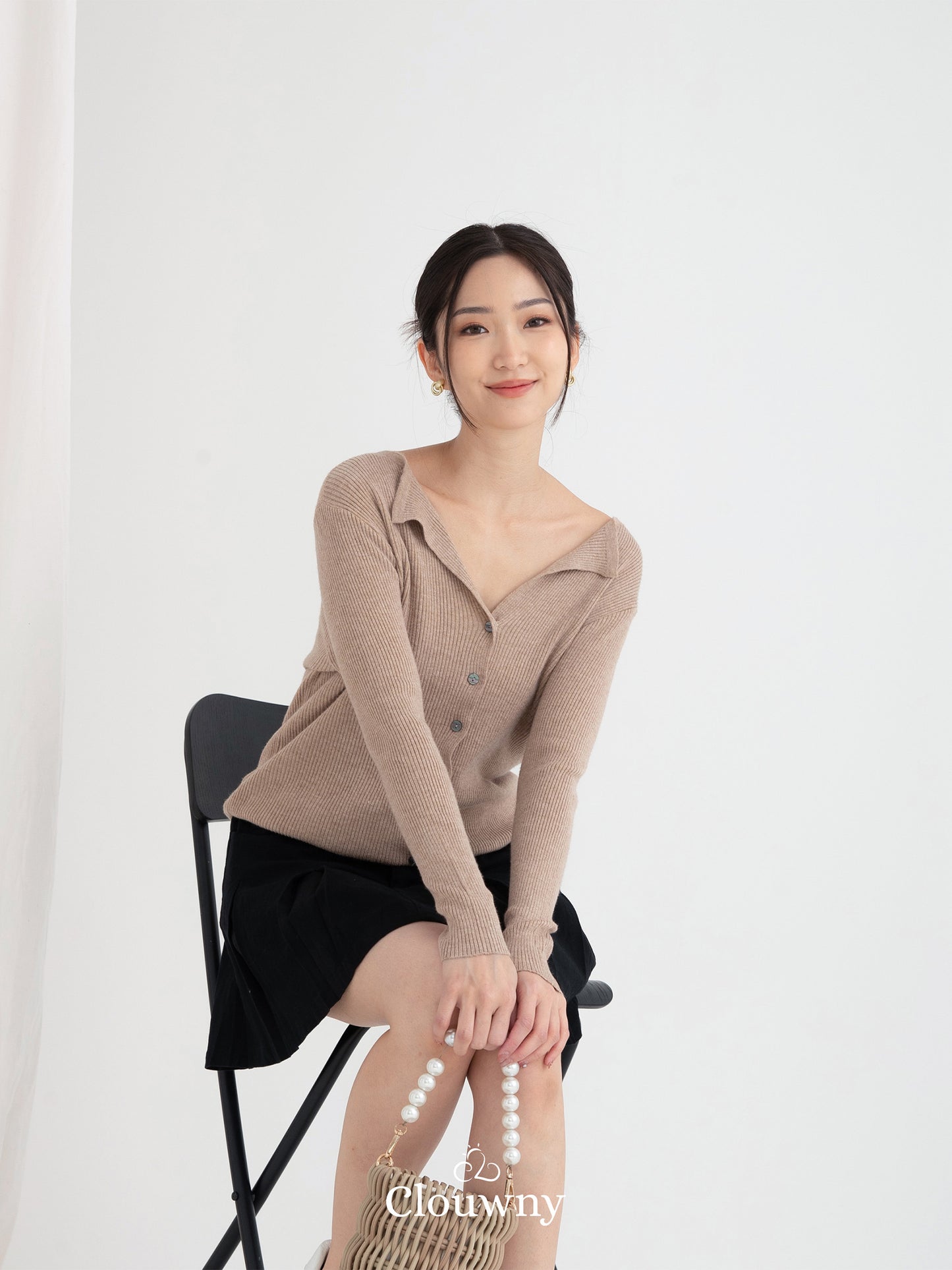 Ritsuki Button Longsleeve - Nude