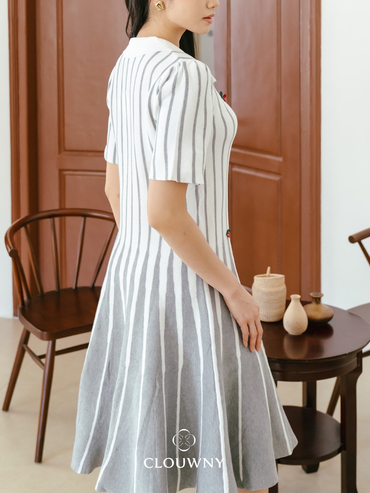 Maryn Gradient Dress - White