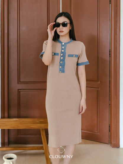 York Denim Dress - Khaki