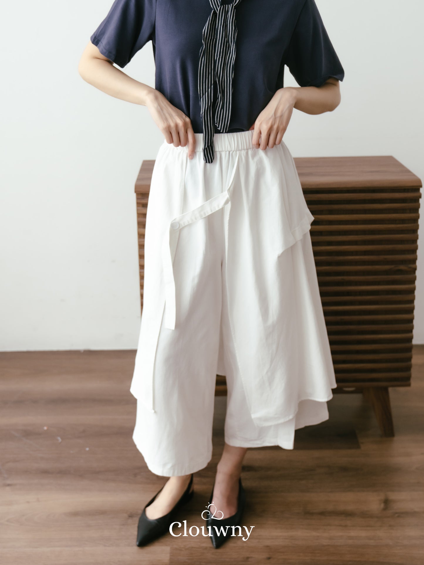 Avena Double Layer Pants - White