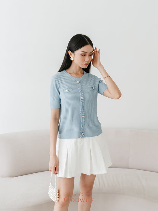 Briana Knit Top - Blue