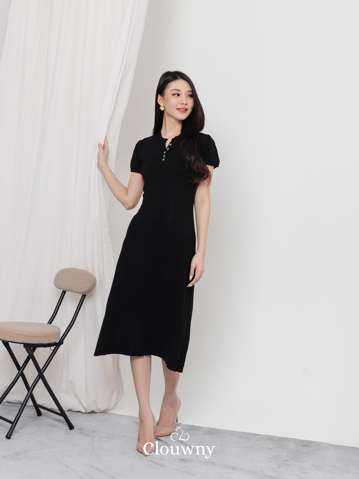 Konsta Knit Dress - Black