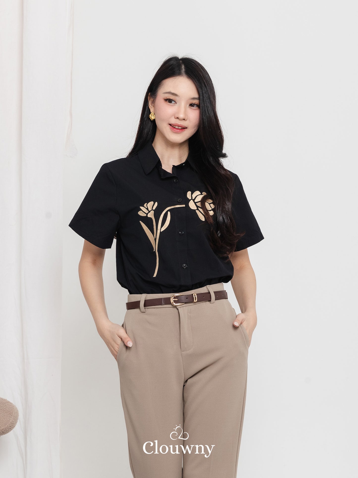 Hova Cotton Shirt - Black