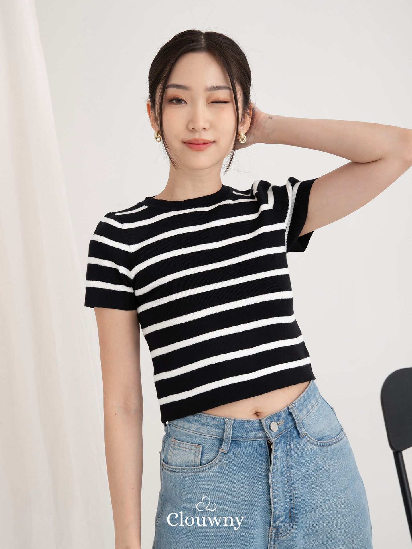 Medley Stripes Top - Black