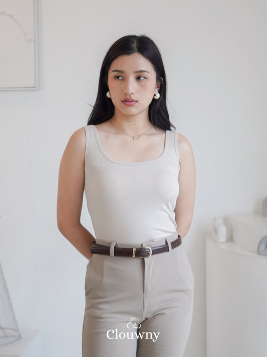 Essential Tanktop Bra Wide Strap - Khaki