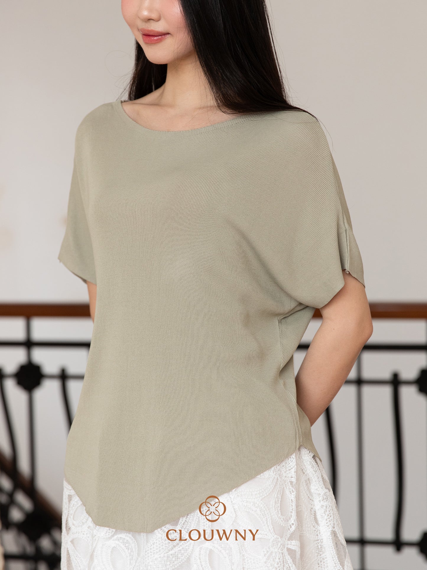 Wayne Shoulder Off Top - Sage Green