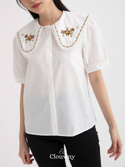 Frank Collar Shirt - White