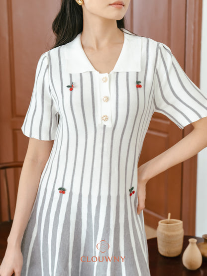 Maryn Gradient Dress - White