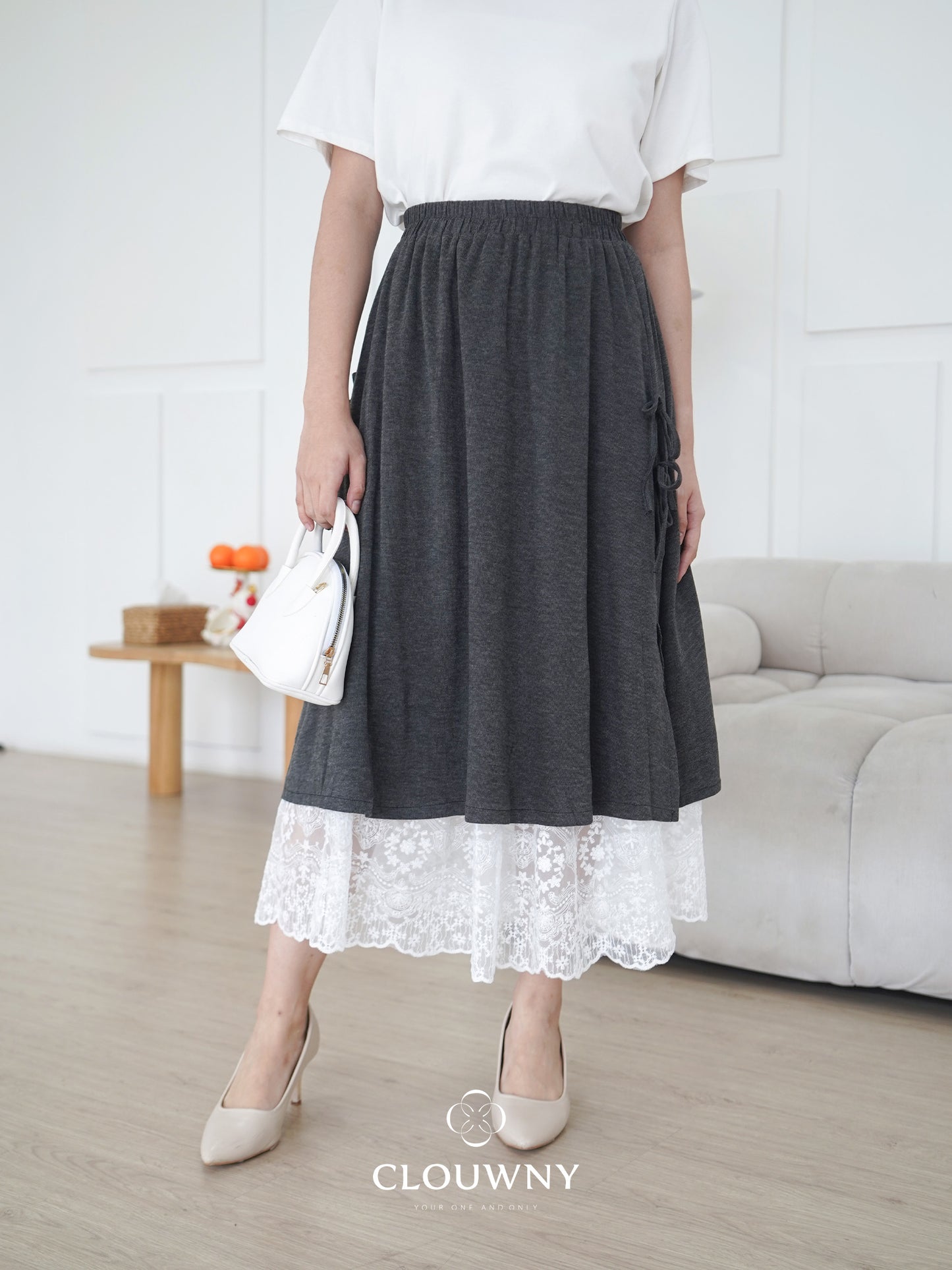 Jona Midi Skirt - Dark Grey