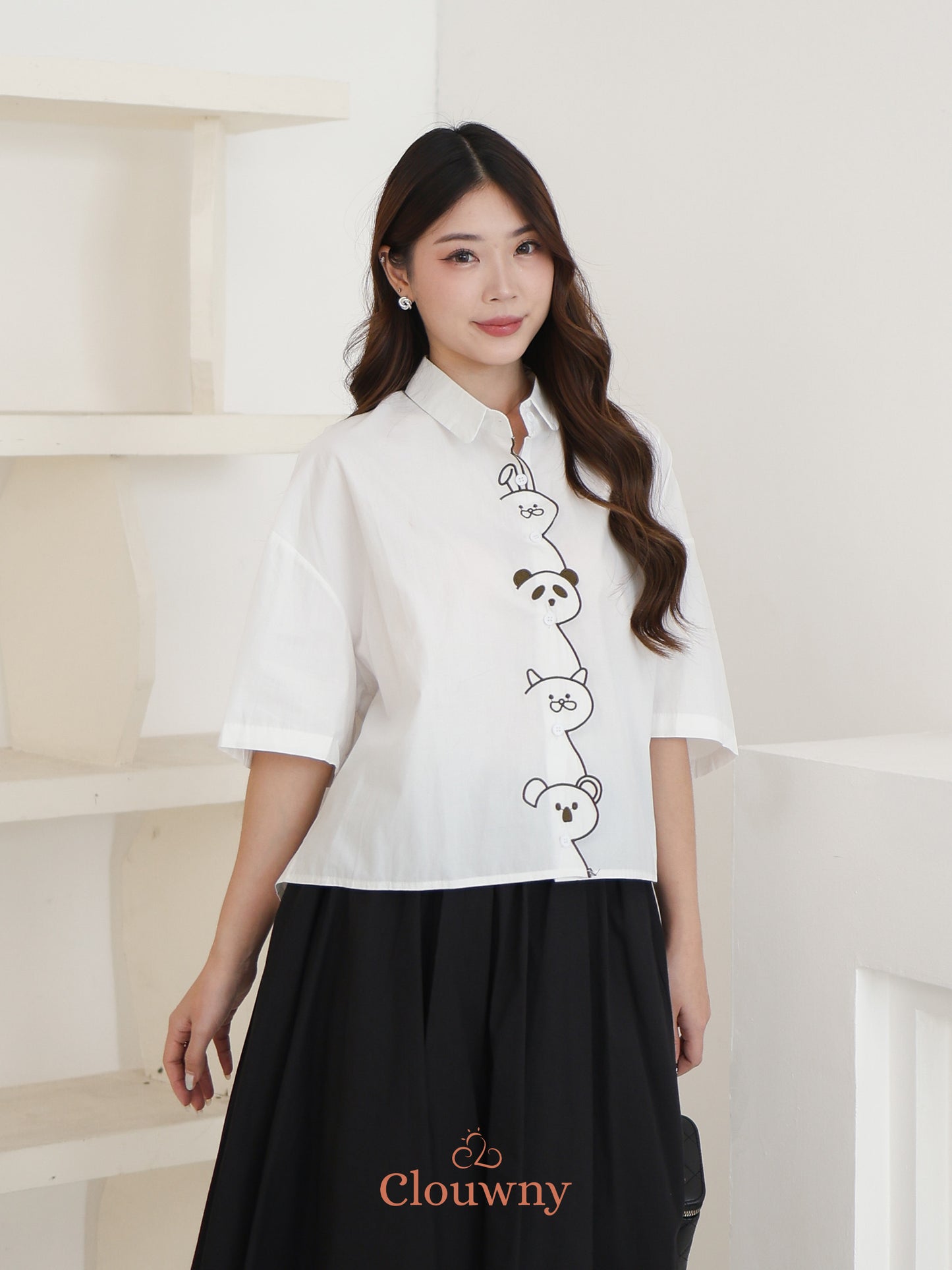 Friends Cotton Shirt - White
