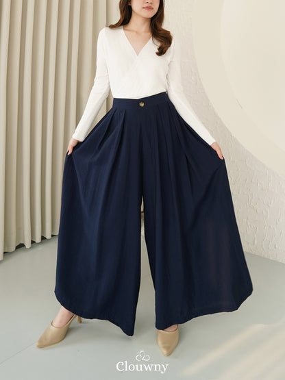 Yuni Cullotes Pants - Navy