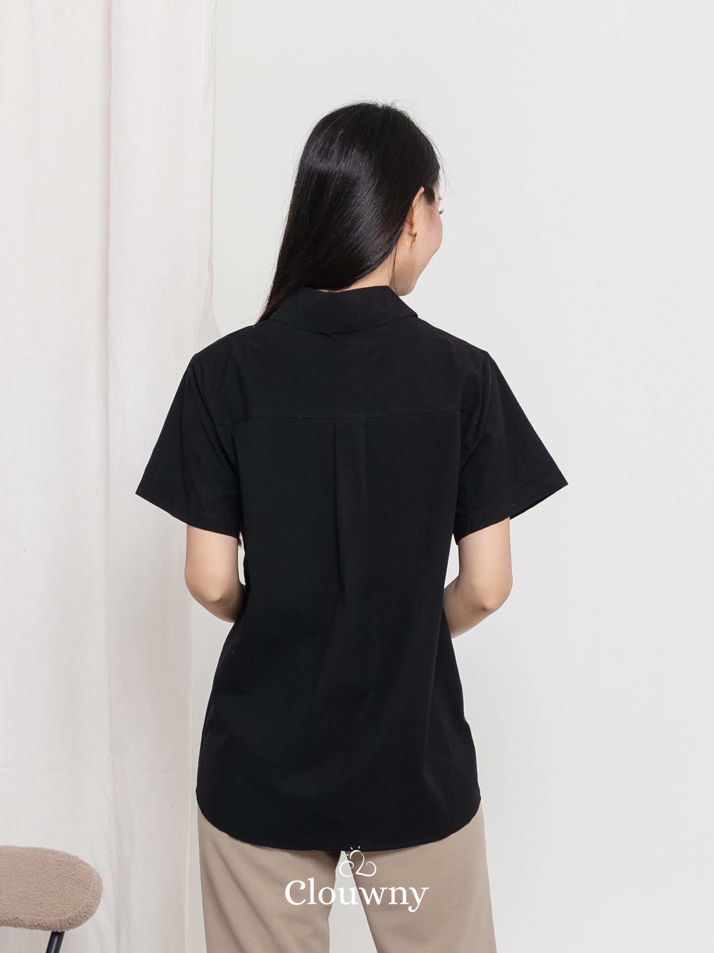Hova Cotton Shirt - Black