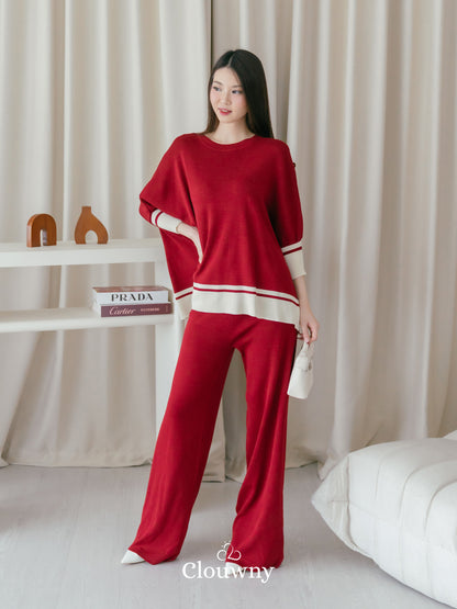 Yunita Side Button Set - Maroon