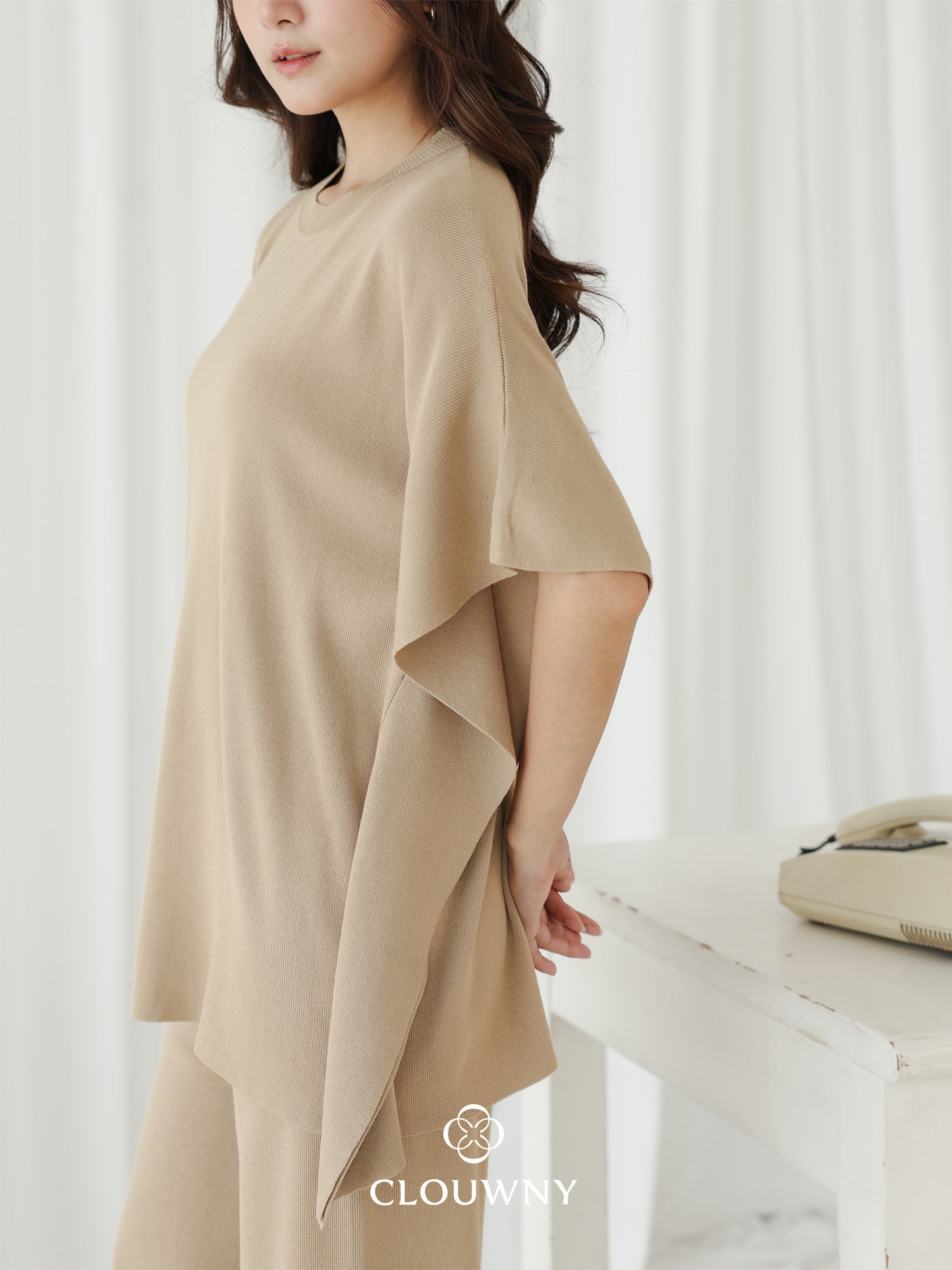 Joel Batwing Knit Set - Khaki