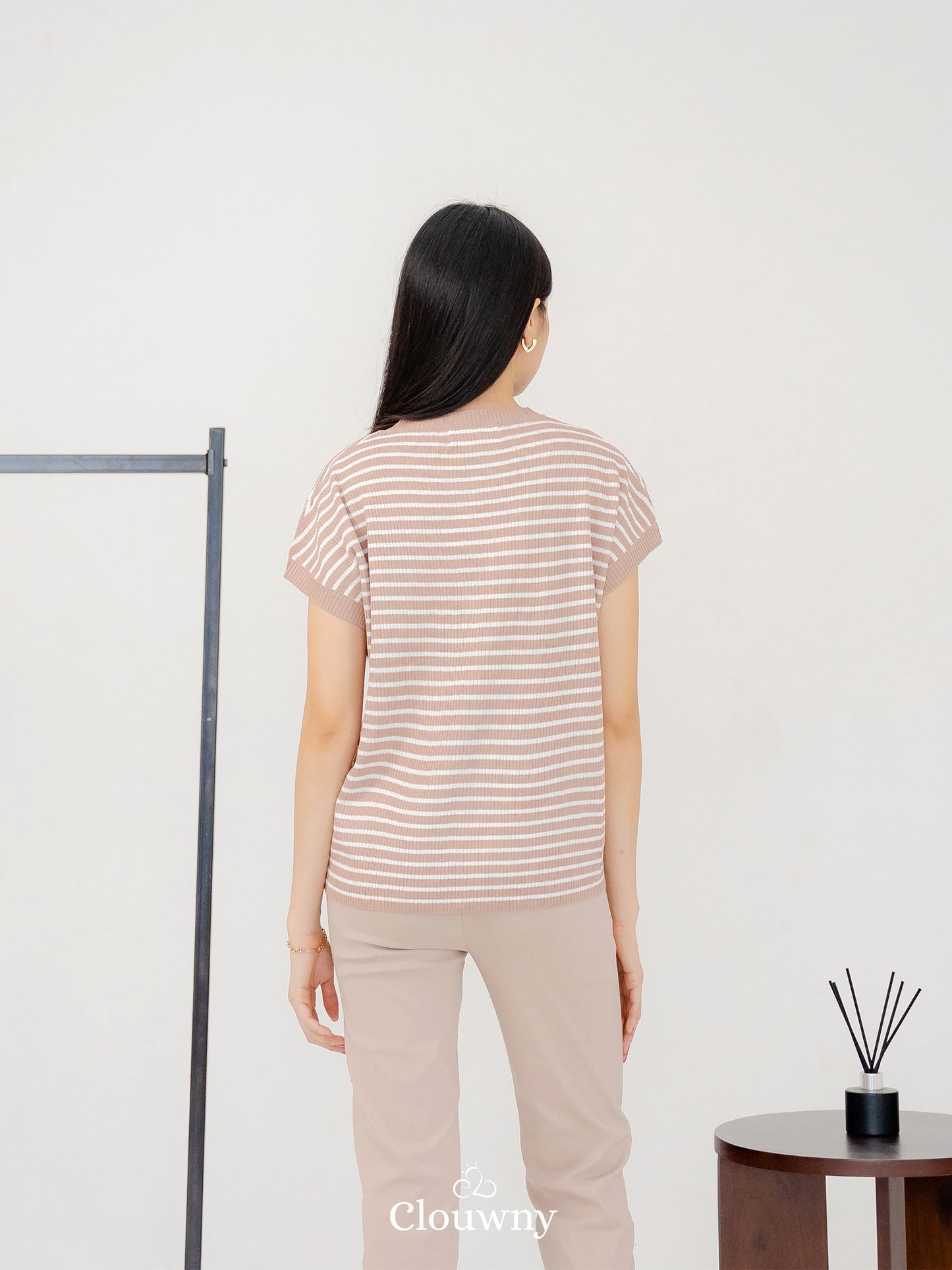 Molly Stripes Top - Mocca