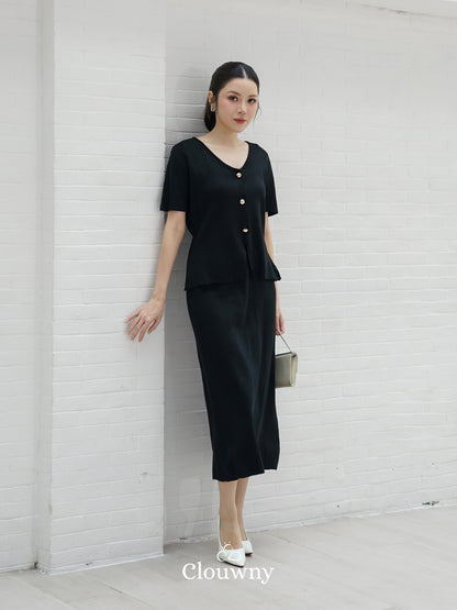Isabel Knit Set - Black