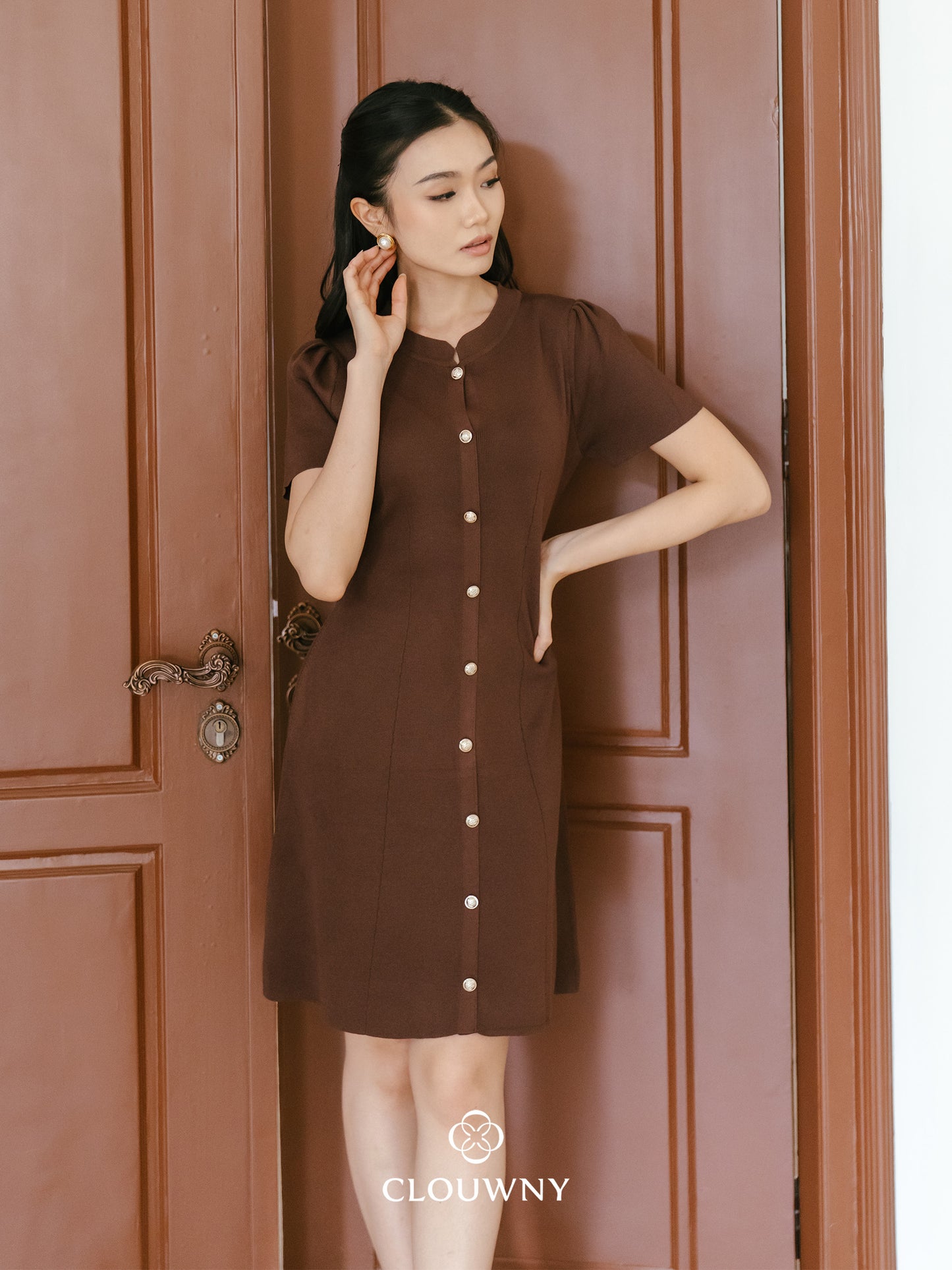 Lily Shanghai Dress - Coffee