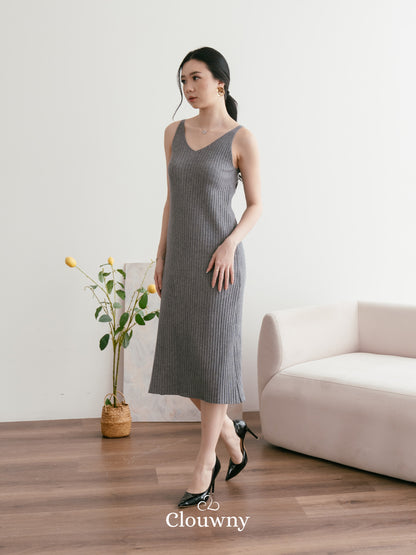 Hikari Knit Dress - Grey