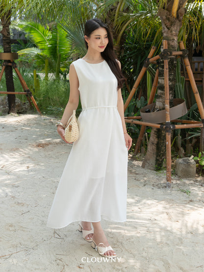 Barla Loose Dress - White