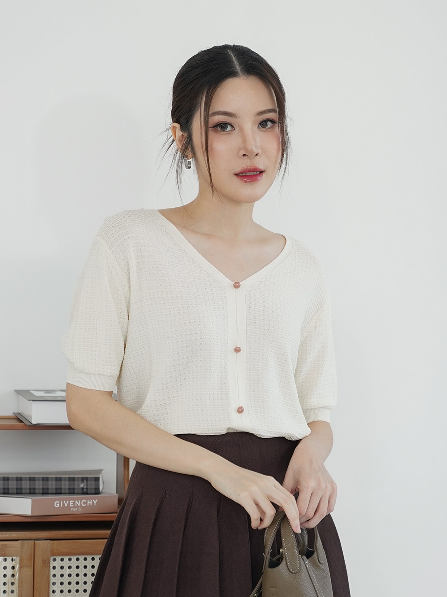 Vianey Knit Top - Cream