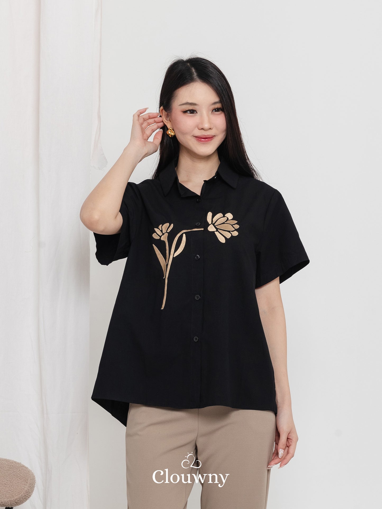 Hova Cotton Shirt - Black