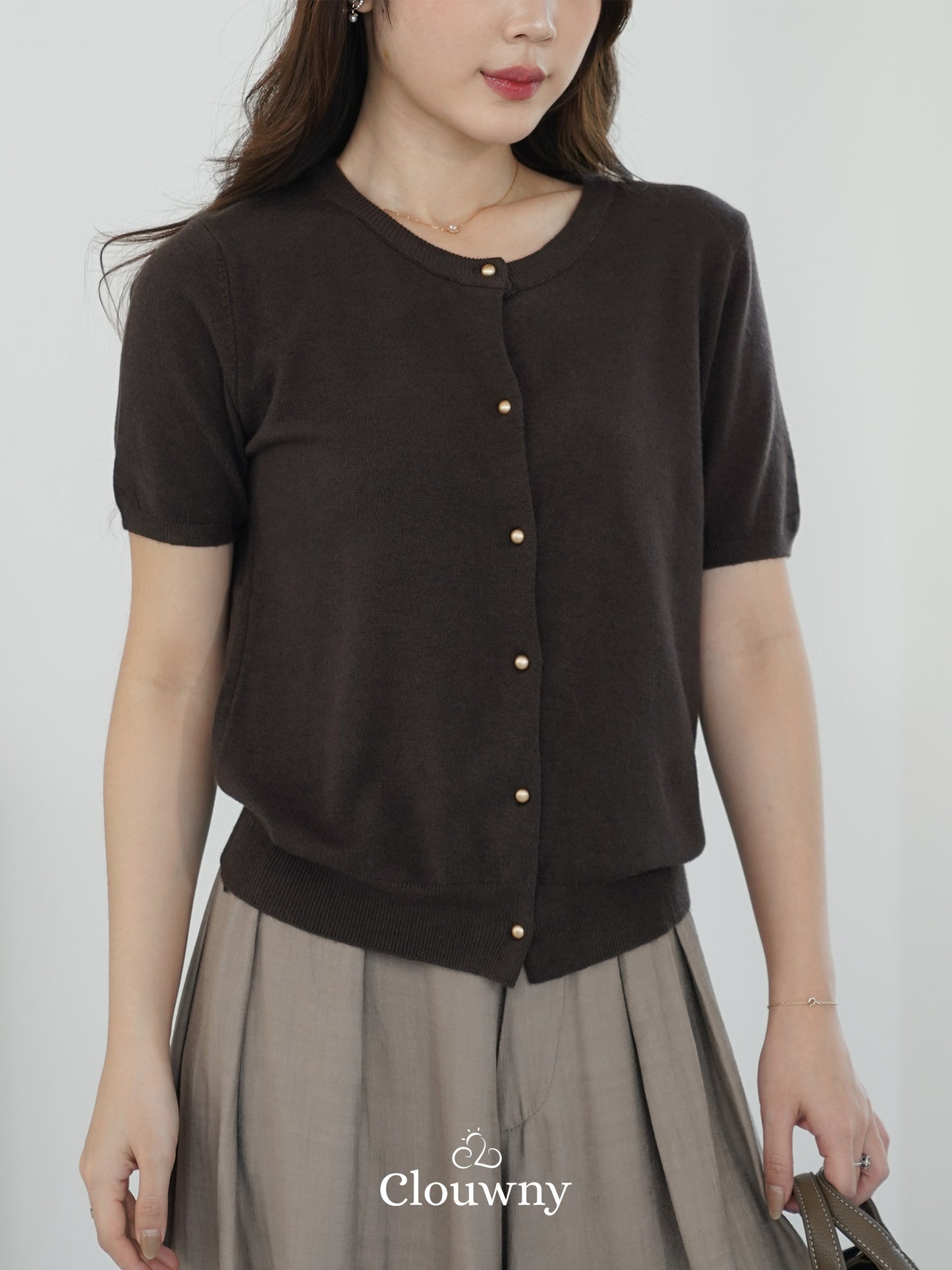 Cayan Knit Top - Coffee