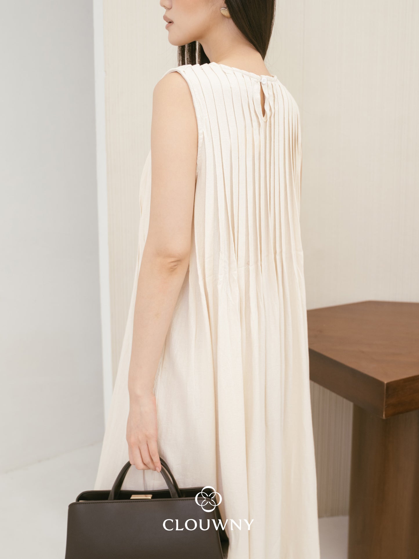 Siena Linen Maxi Dress - Cream