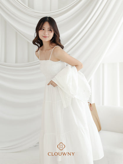 Silca Rubber Broderie Dress - White