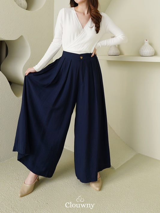 Yuni Cullotes Pants - Navy