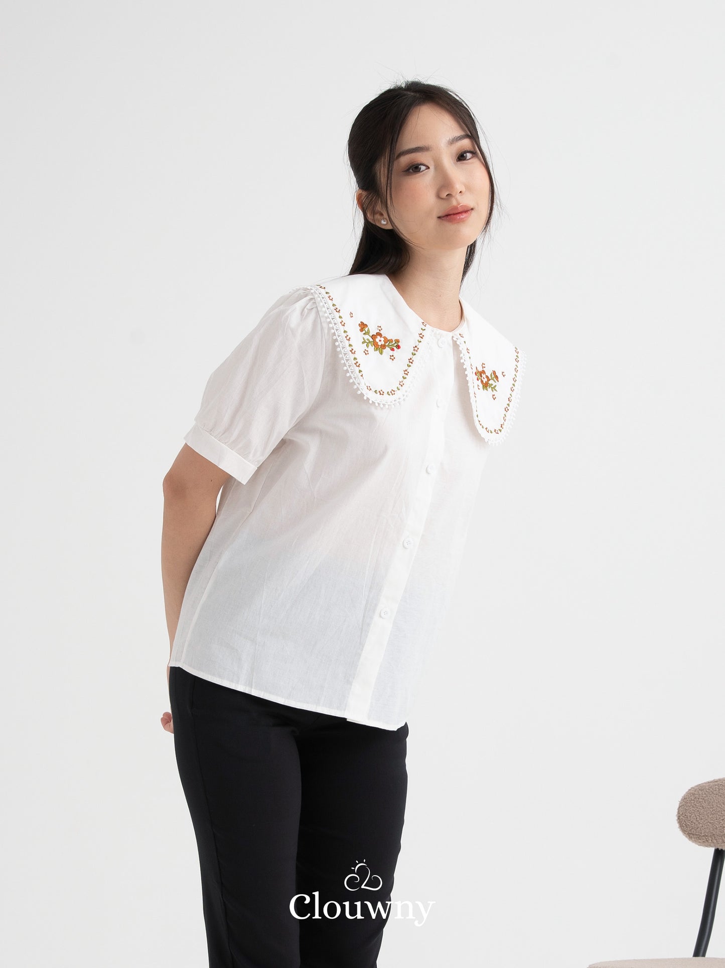 Frank Collar Shirt - White