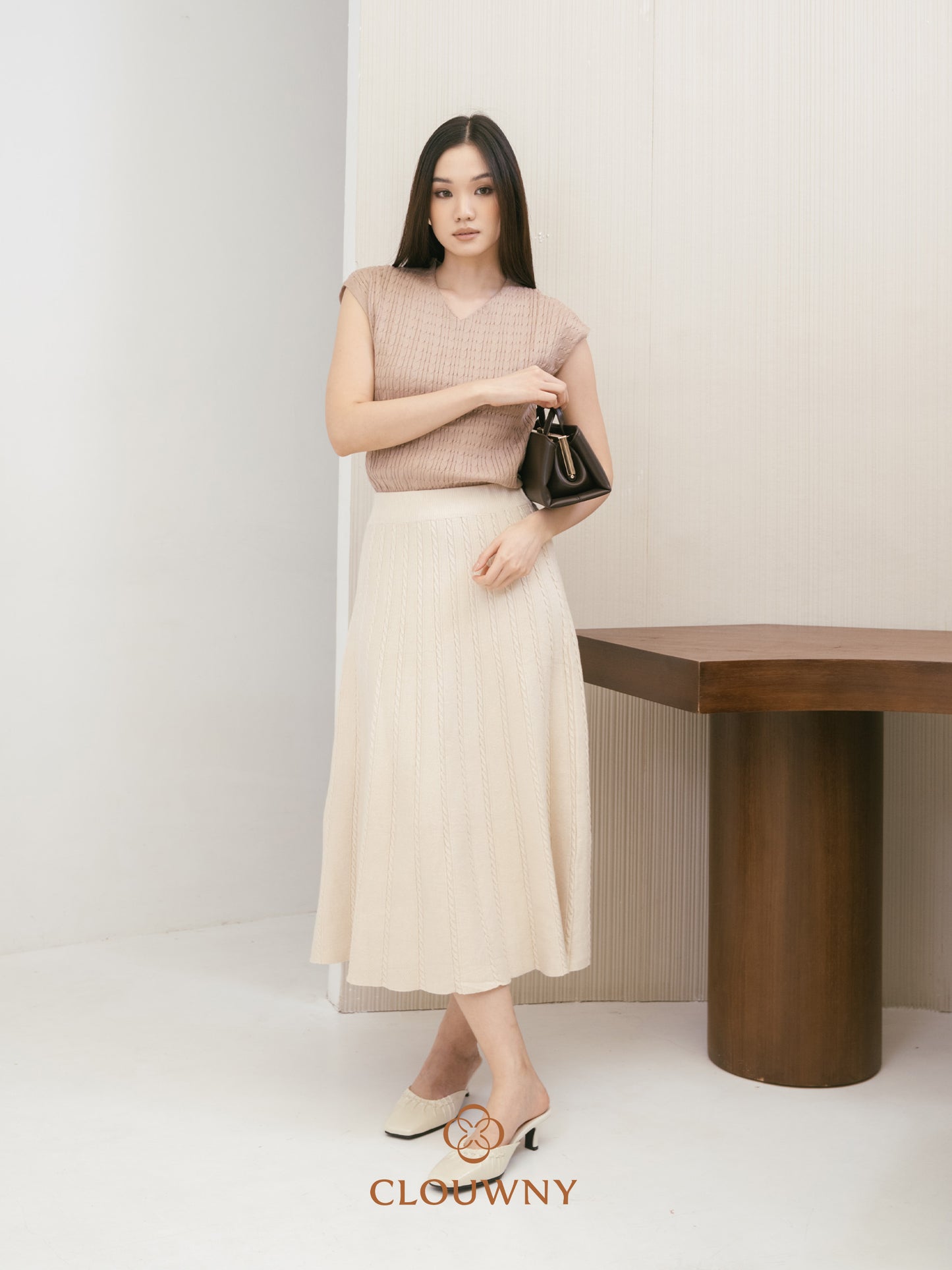 Chesma Knit Skirt - Cream