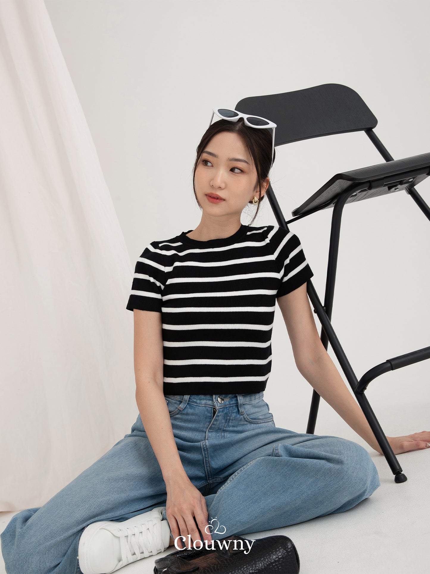 Medley Stripes Top - Black