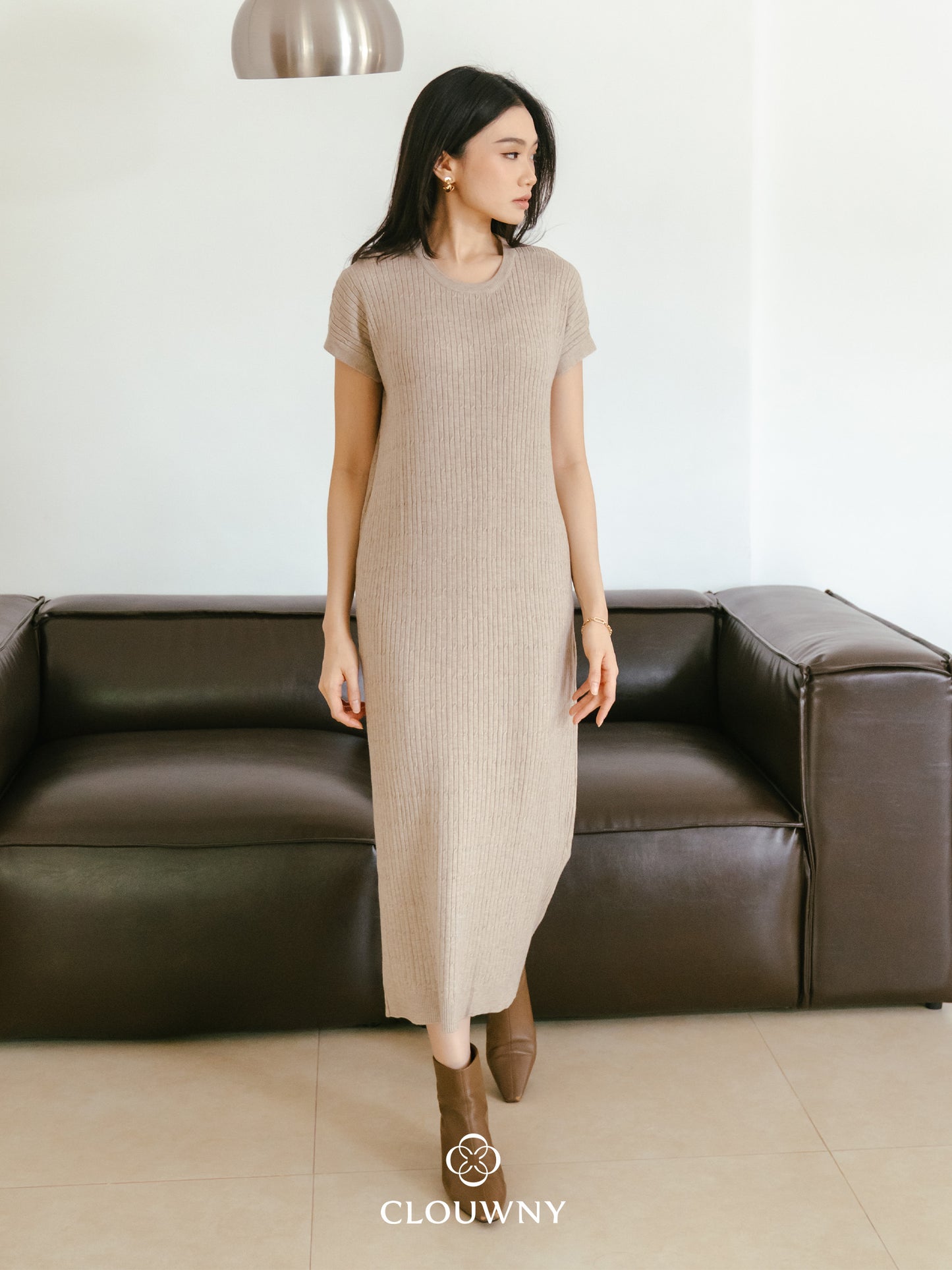 Dune Knit Dress - Khaki
