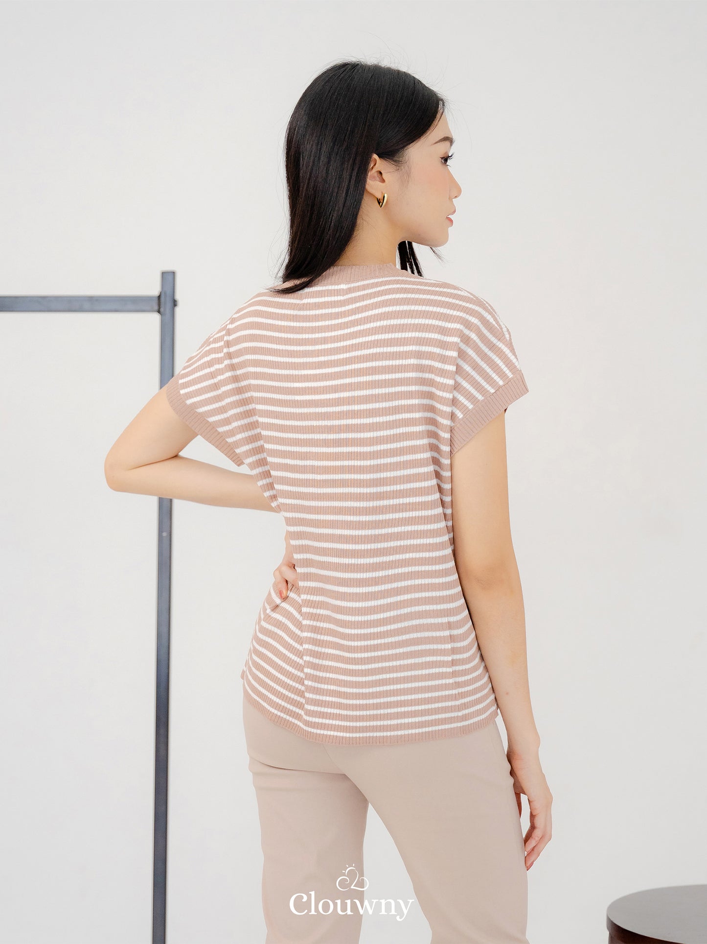 Molly Stripes Top - Mocca