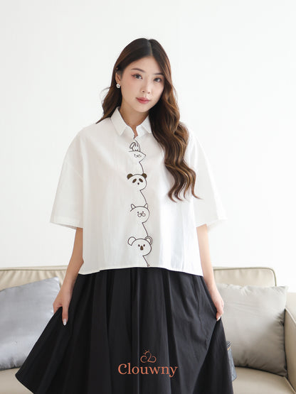 Friends Cotton Shirt - White