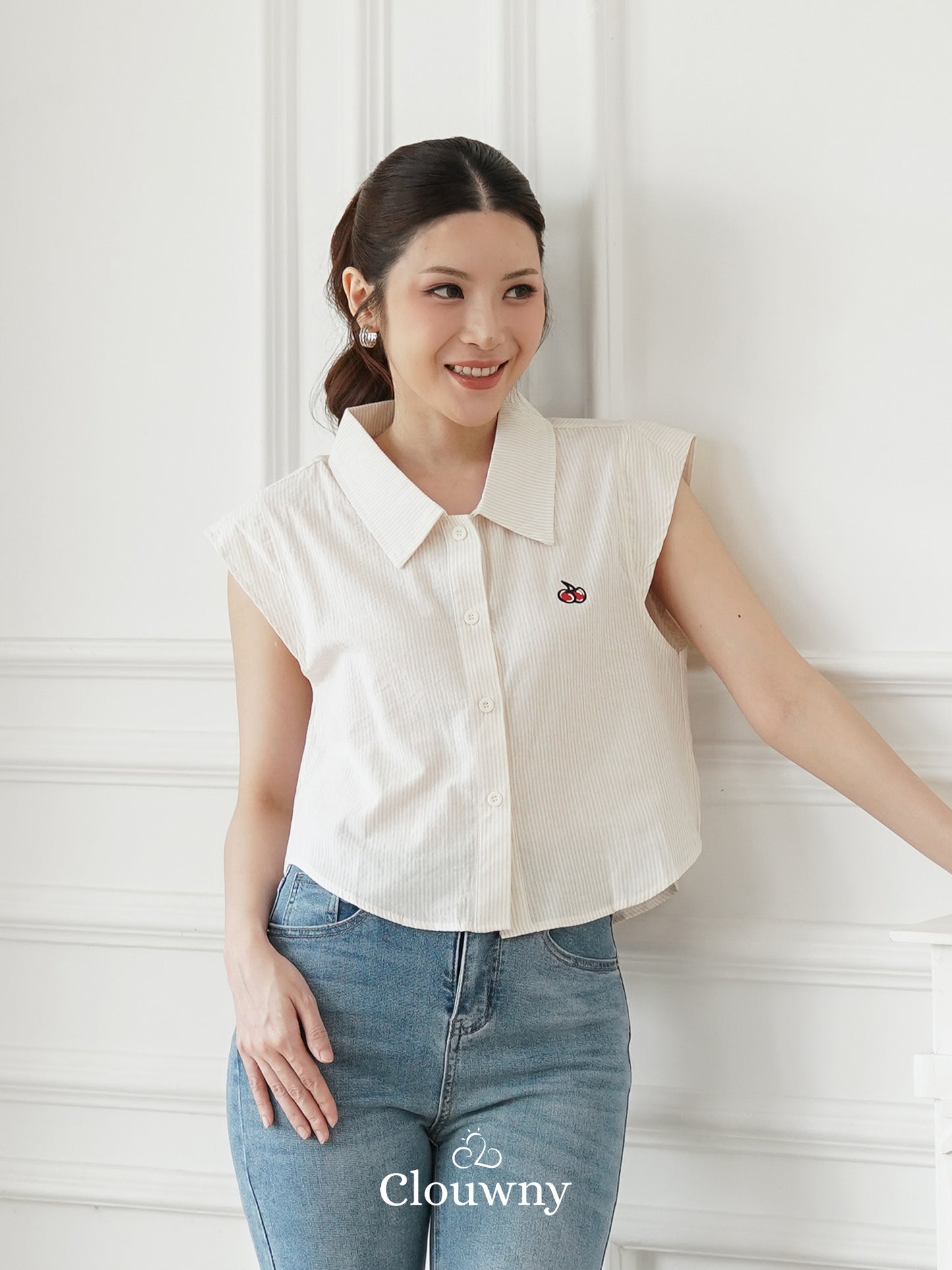 Abigail Cotton Blouse - Baby Yellow