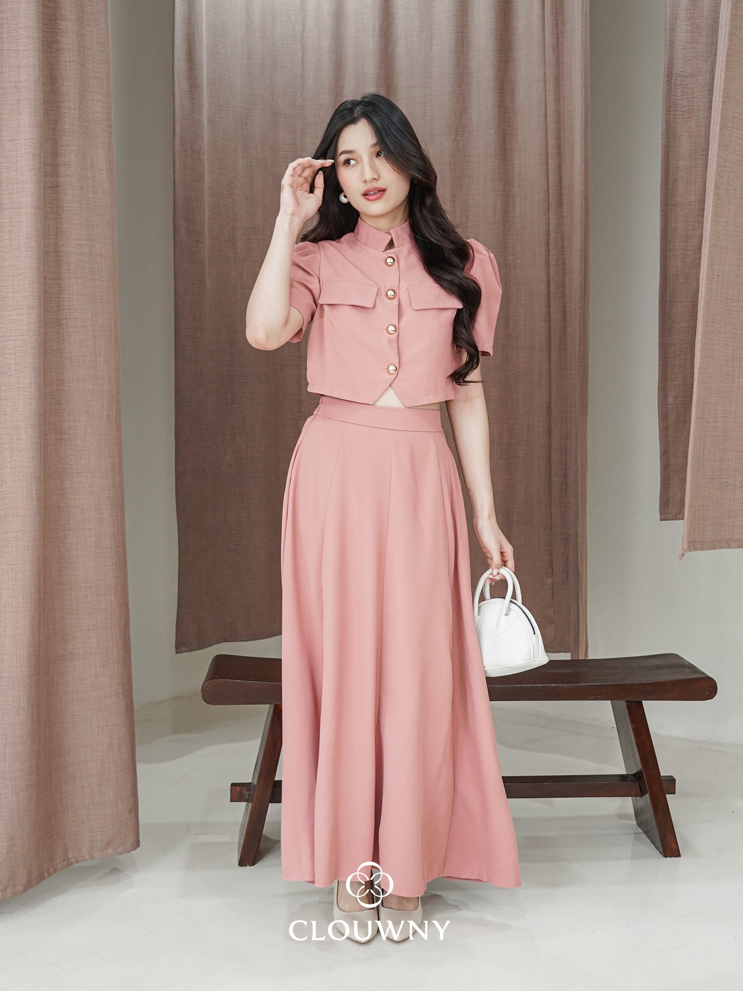 Damas Button Set - Pink