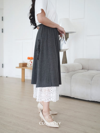 Jona Midi Skirt - Dark Grey