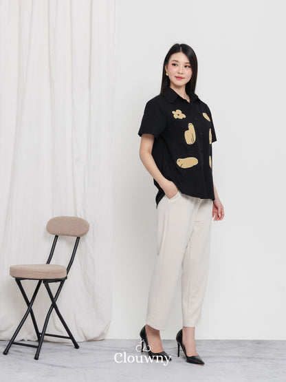 Koska Cotton Shirt - Black