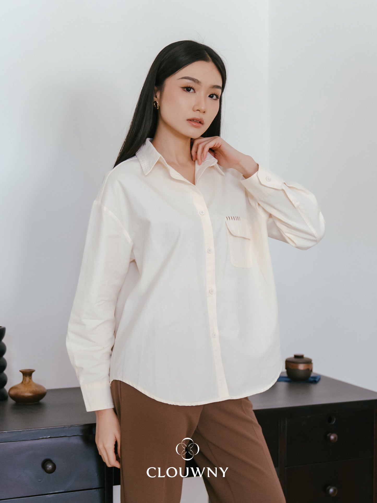 Travis Pocket Shirt - Broken White