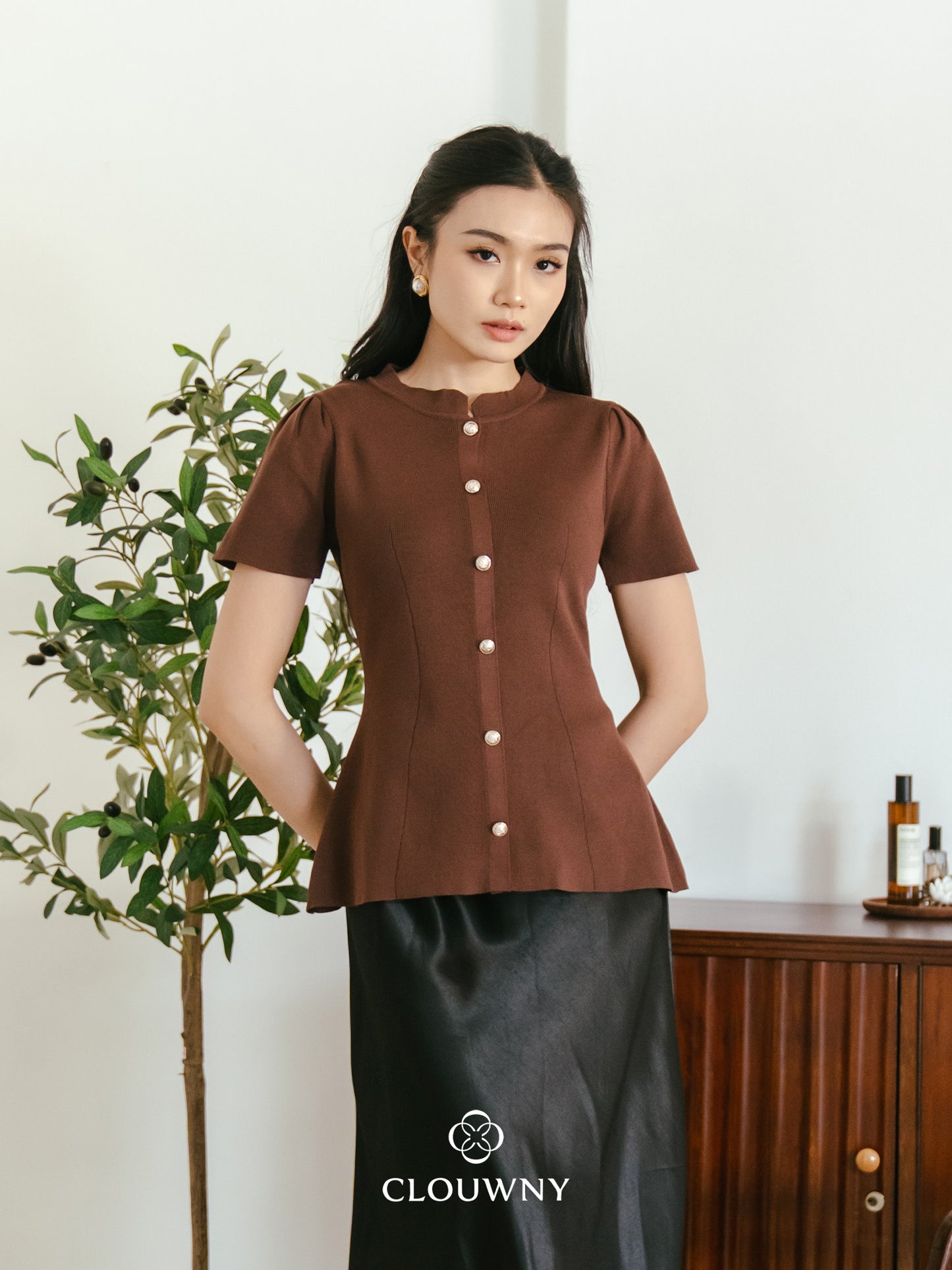 Lee Shanghai Knit Top - Coffee