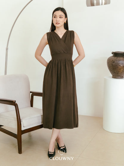 East Rubber Dress - Coffee