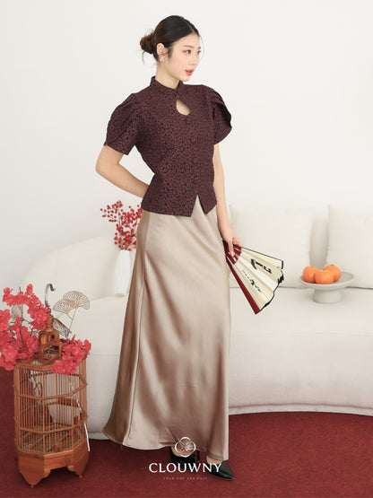 Briela Long Skirt - Champagne