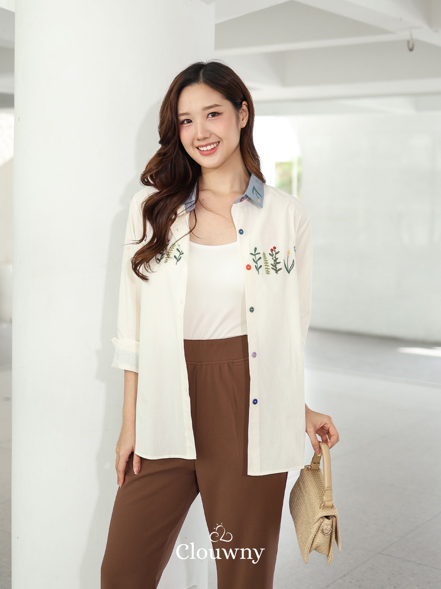 Lavena Button Shirt - Cream