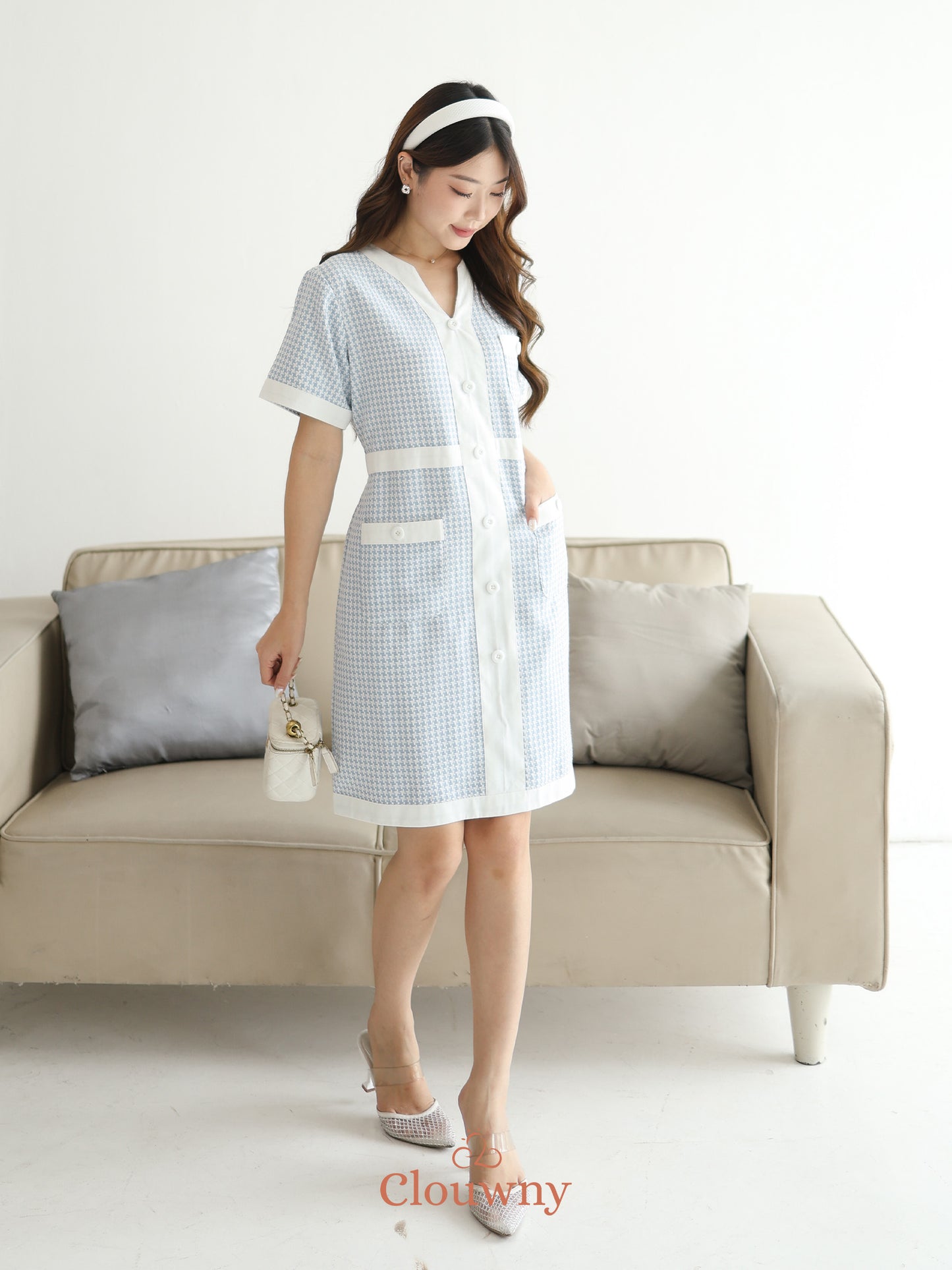 Prita Mini List Dres - Blue