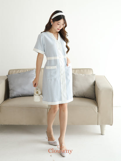 Prita Mini List Dres - Blue