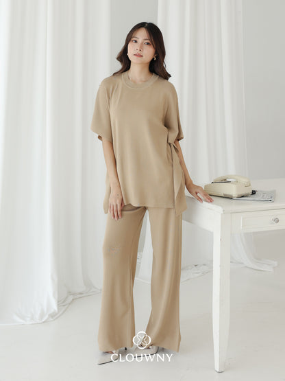 Joel Batwing Knit Set - Khaki